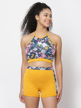 CUKOO Padded Yellow Printed Swimwear