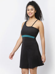 CUKOO Padded Black One Shoulder Swimwear