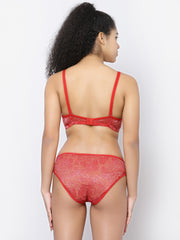 CUKOO Lacy Red Lingerie Set