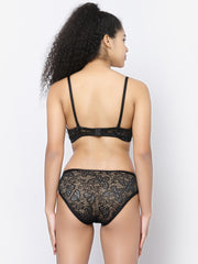 CUKOO Lacy Black Lingerie Set