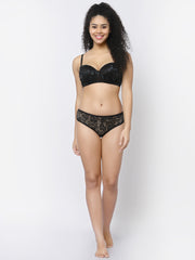 CUKOO Lacy Black Lingerie Set