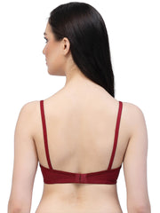 CUKOO Lightly Padded Red Floral Printed Everyday Bra