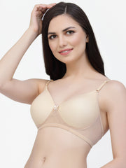 CUKOO Lightly Padded Nude solid Everyday Bra