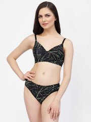 CUKOO Lacy Black Lingerie Set