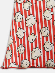 CUKOO Girls Red Popcorn Print Swimsuit (kids Swimsuit)