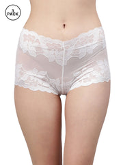 CUKOO Pack of 3 Lacy White Panty