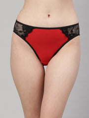 CUKOO Women Red Nylon Bikini Panty - Cukoo