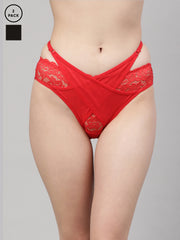 CUKOO Women Pack Of 2 Lacy Panty