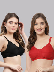 CUKOO Women Pack Of 2 Pure cotton Non Padded Everyday Bra