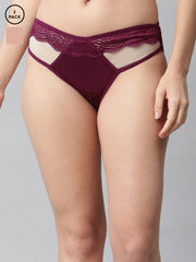 CUKOO Women Pack Of 2 Lacy Panty