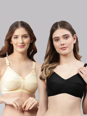 CUKOO Women Pack Of 2 Pure cotton Non Padded Everyday Bra