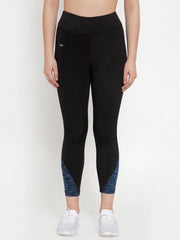 Cukoo Active Wear: Black Workout/Track Pant for Women BLUE - Cukoo