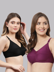 CUKOO Women Pack Of 2 Pure cotton Non Padded Everyday Bra
