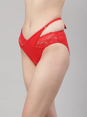 CUKOO Women Red Nylon Bikini Panty - Cukoo