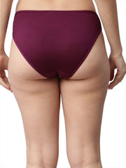 CUKOO Pack of 3 Lacy Burgundy Panty