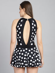 CUKOO Padded Black Polka Dot Swimwear