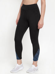Cukoo Active Wear: Black Workout/Track Pant for Women BLUE - Cukoo