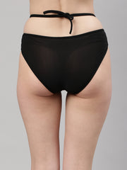 CUKOO Women Black Nylon Bikini Panty - Cukoo