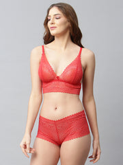 CUKOO Lacy Red Lingerie Set - Cukoo