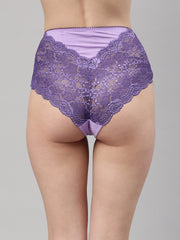 CUKOO Women Purple Nylon Hipster Panty - Cukoo
