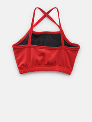 CUKOO Girls Solid Red Ruffled 2 PC Kids Swimsuit set Girl - Cukoo