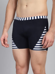 CUKOO Men Blue Striped Swim Bottoms