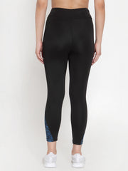 Cukoo Active Wear: Black Workout/Track Pant for Women BLUE - Cukoo