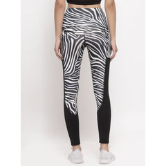 Cukoo Printed Black Workout/Gym/ Yoga Track Pant for Women - Cukoo