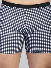 CUKOO Men Black Checked Swim Bottoms