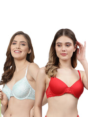 CUKOO Pack of 2 Lightly Padded Bra