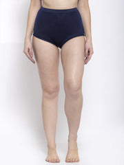 CUKOO Women Blue High Waist Bikini Bottoms - Cukoo