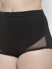 CUKOO Women Black Mesh High Waist Bikini Bottoms - Cukoo