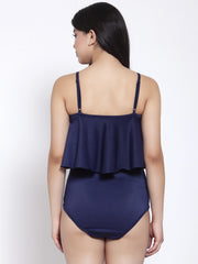 Cukoo Padded Solid Blue Single piece Swimwear/Swimsuit - Cukoo