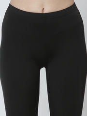 CUKOO Solid Pink and Black Two piece Swimwear Set (Non Padded)