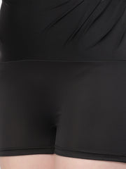 CUKOO Padded Red & Black Two piece Skirtini Swimwear