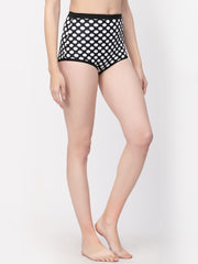 CUKOO Women Polka Dot Swim Bottoms White