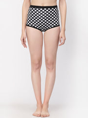 CUKOO Women Polka Dot Swim Bottoms White