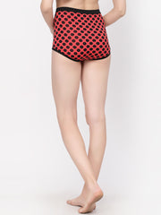 CUKOO Women Polka Dot Swim Bottoms Red