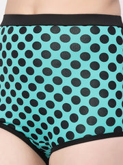CUKOO Women Polka Dot Swim Bottoms Green