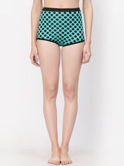 CUKOO Women Polka Dot Swim Bottoms Green