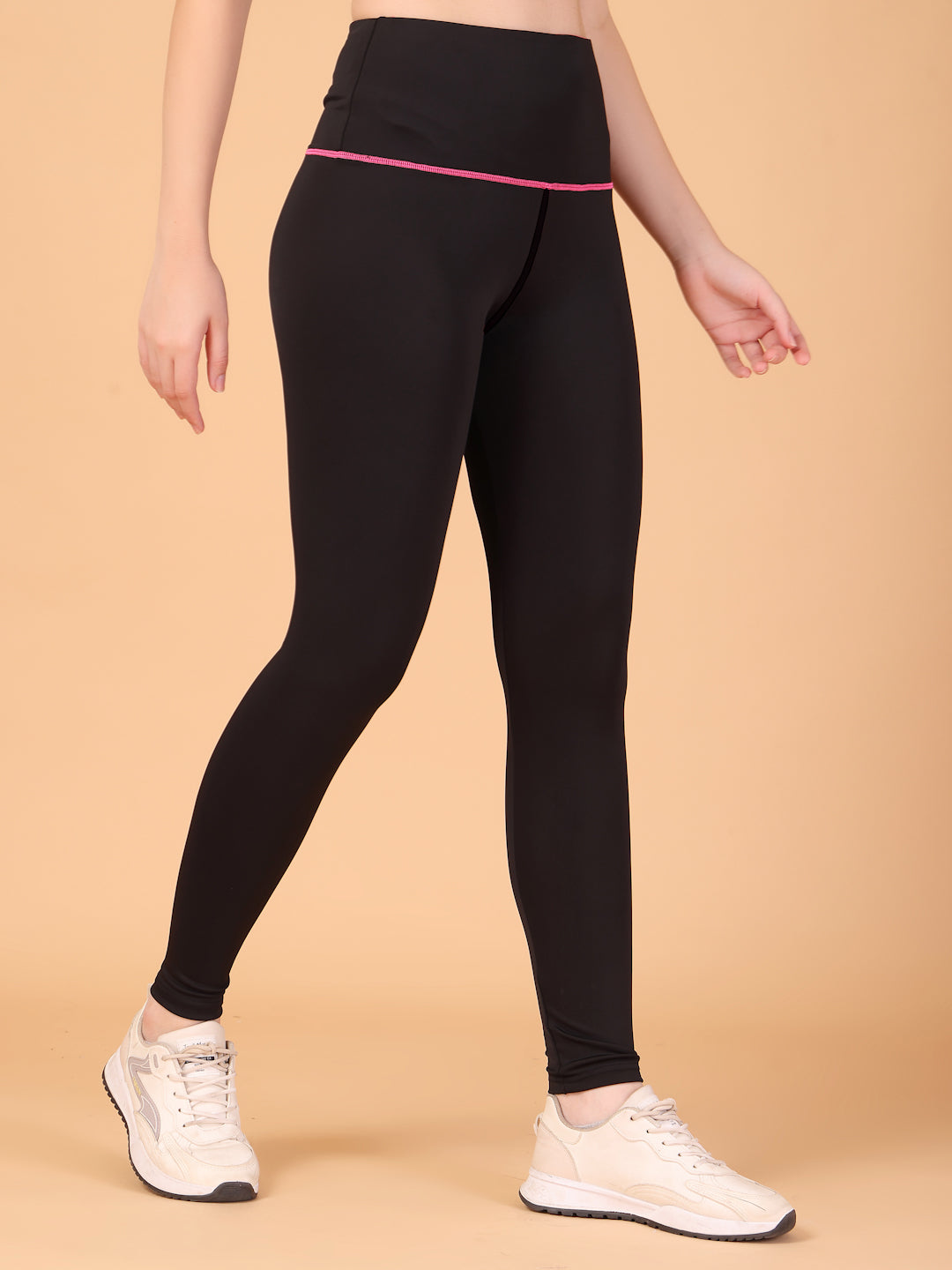 CUKOO Black Legging/Yoga Pant with pink threading