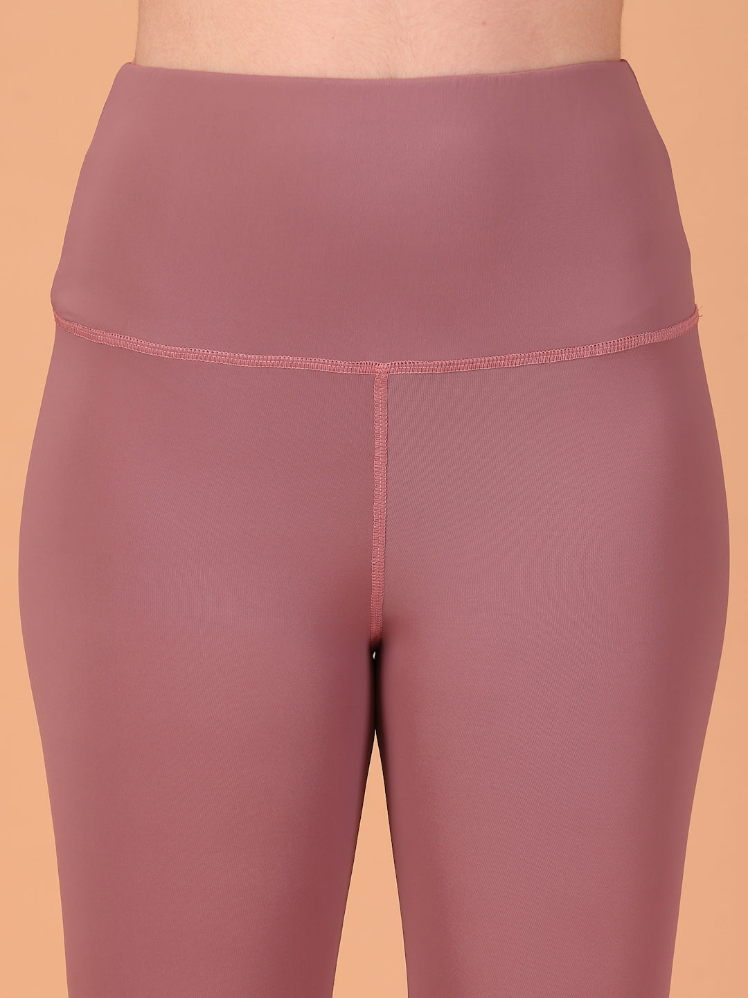 CUKOO High Waist Dusty Rose Workout Leggings for women with Hidden Back Pocket – Stretch & Breathable Athleisure Tights