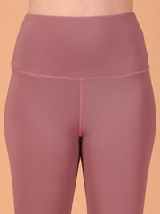 CUKOO High Waist Dusty Rose Workout Leggings for women with Hidden Back Pocket – Stretch & Breathable Athleisure Tights