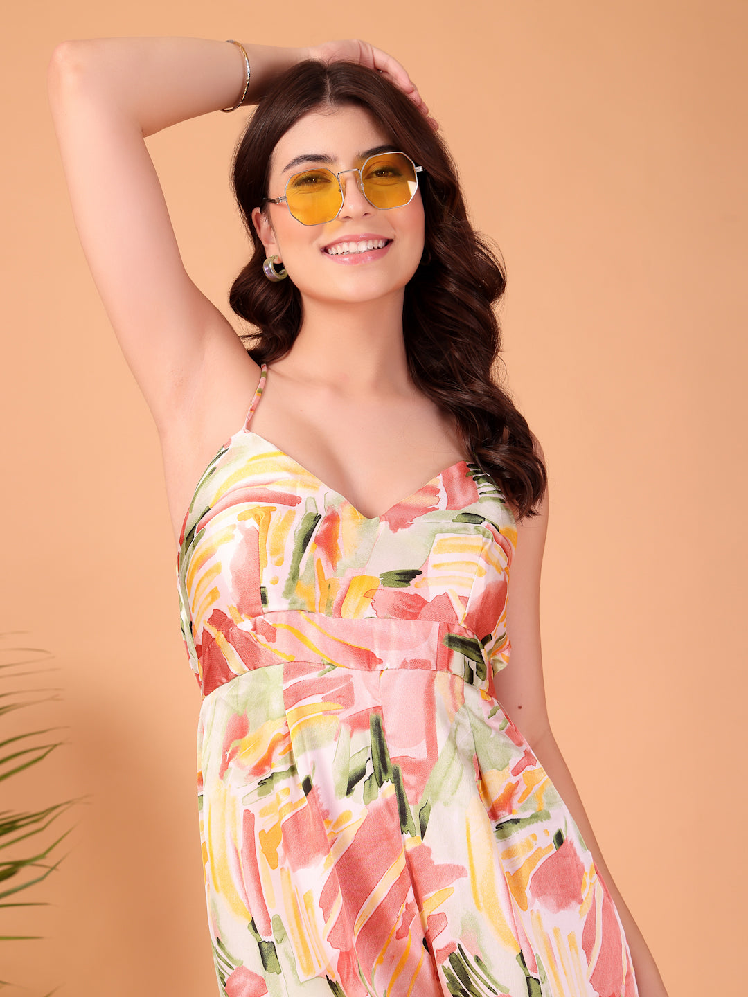 Multicolor Satin Jumpsuit