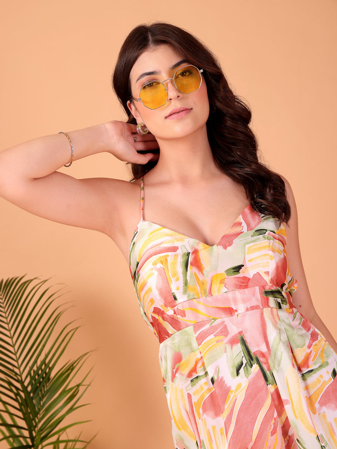 Multicolor Satin Jumpsuit