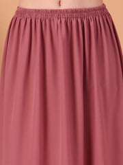 Mauve Muse double-Georgette Co-ord Set