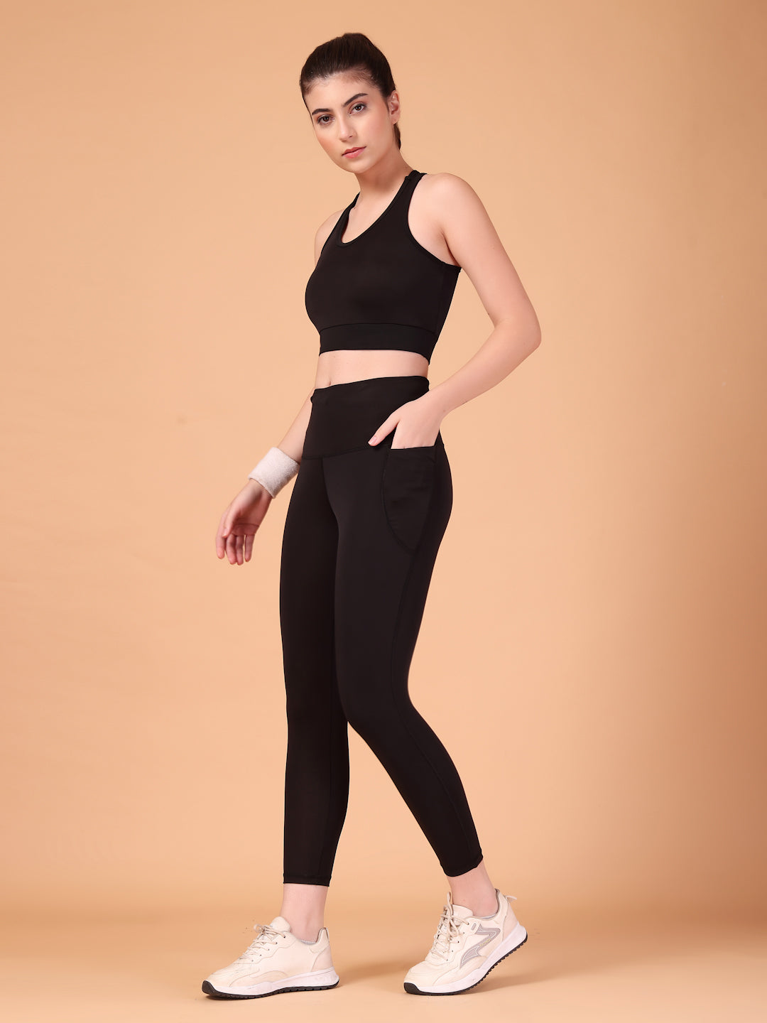 Cukoo Black Sports Bra and Legging Set