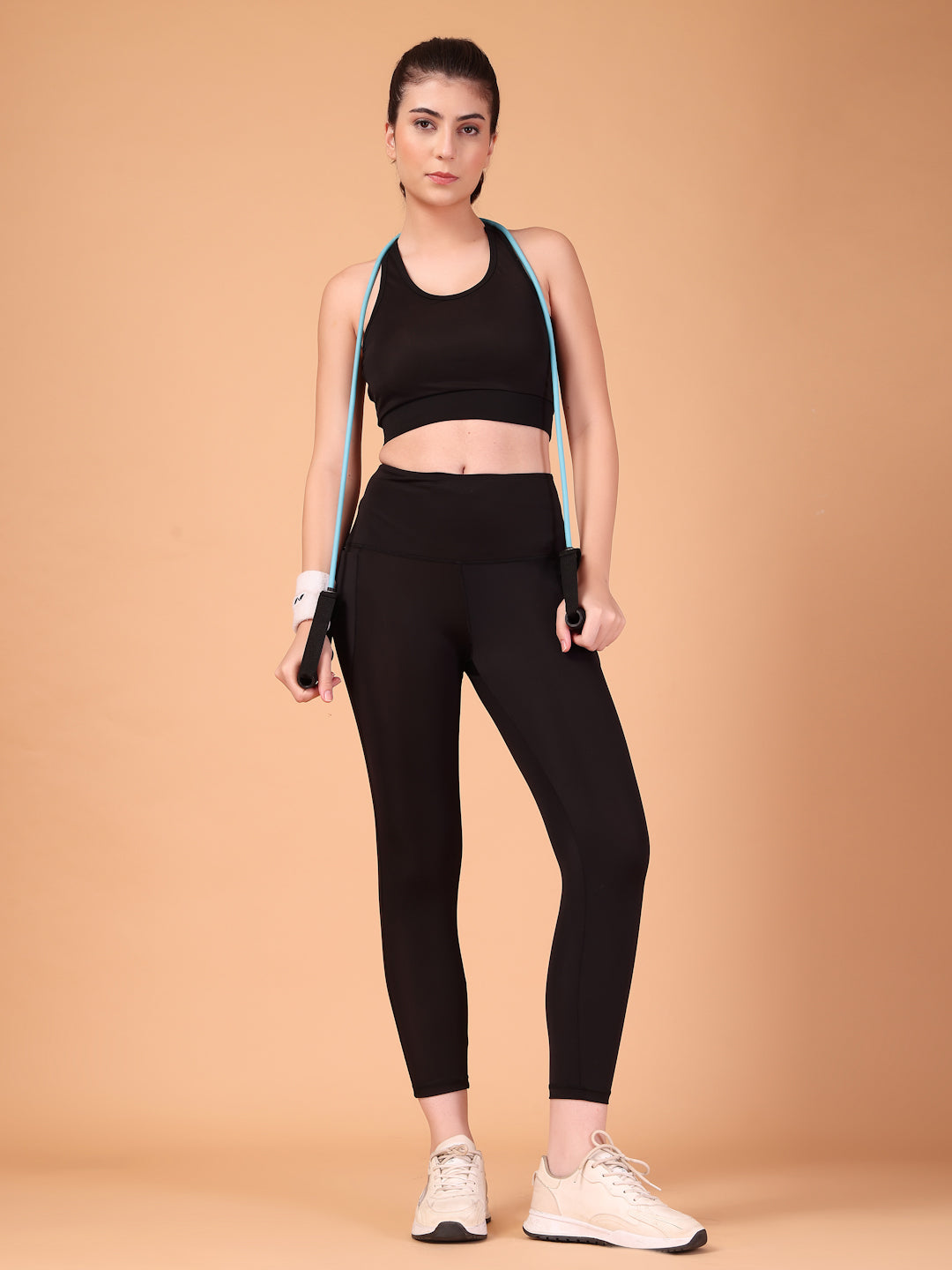 Cukoo Black Sports Bra and Legging Set