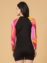CUKOO’s Pink Printed Full-Sleeve Swimwear