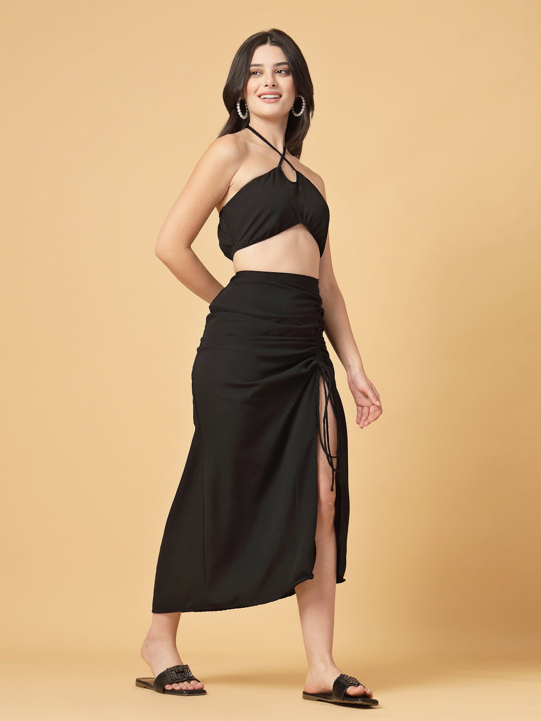 CUKOO Midnight Allure Black Resort Wear Co-Ord Set | Beach Wear– The Ultimate Beach-to-Bar Look!